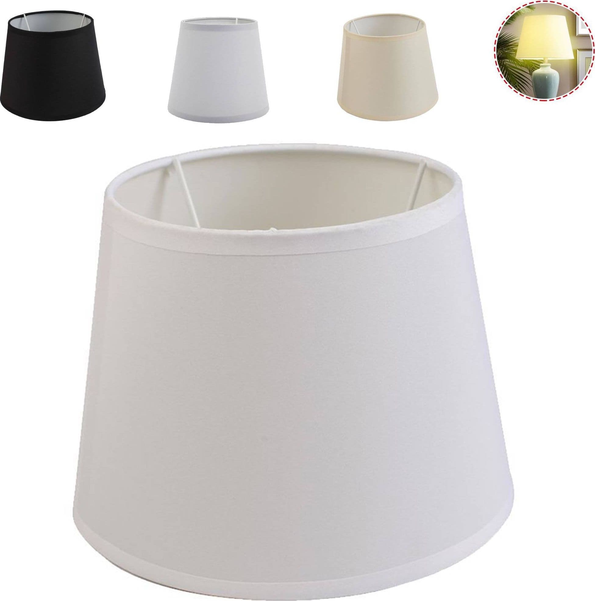 Paralume Conico Cilindro Cappello Ricambio Per Lampada E Applique In Tessuto Tnt