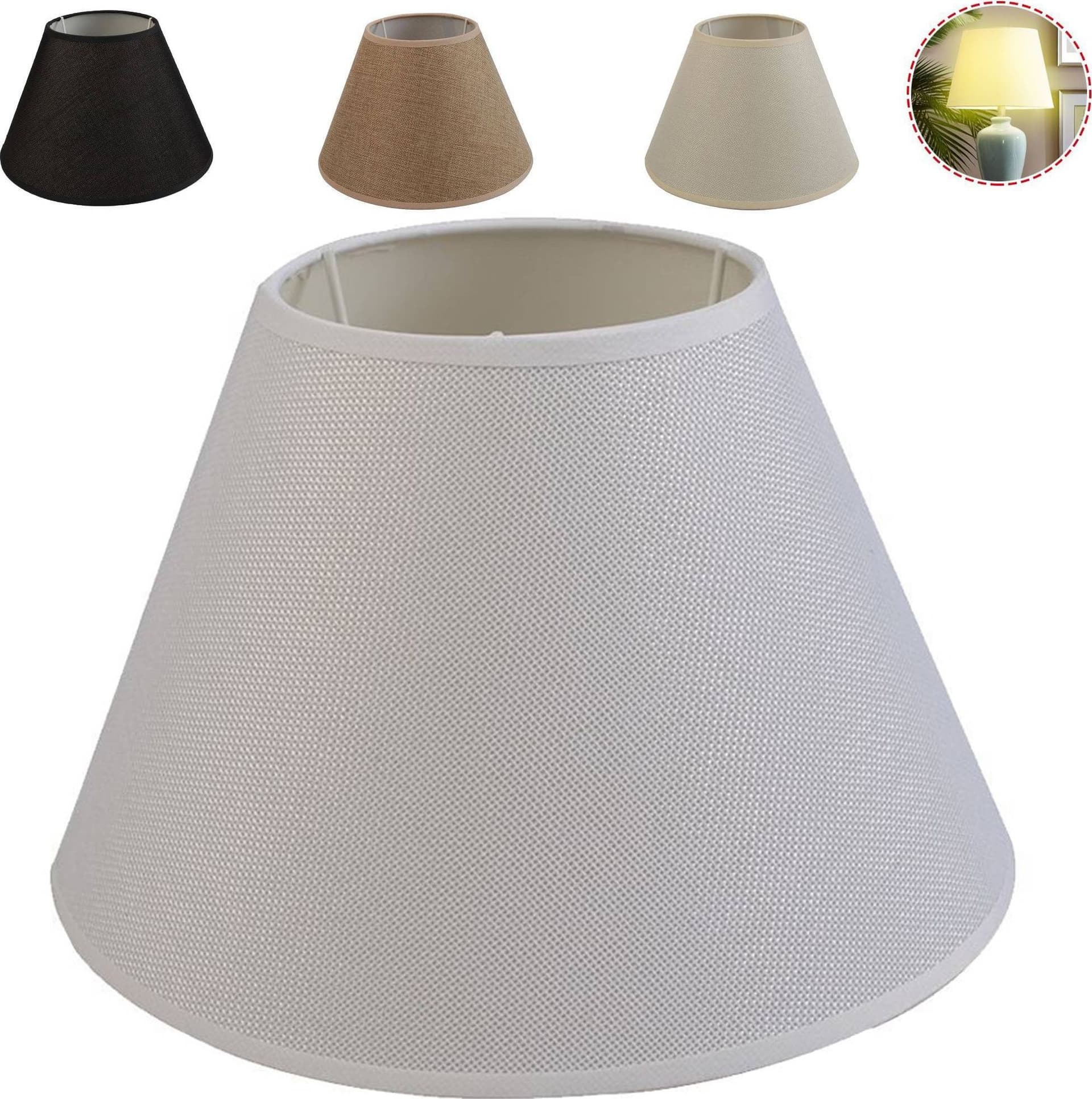 Paralume Conico Cilindro Classico Ricambio Per Lampada E Applique In Tessuto Tnt Illuminazione/Illuminazione per interni/Lampade/Paralumi Trade Shop italia - Napoli, Commerciovirtuoso.it