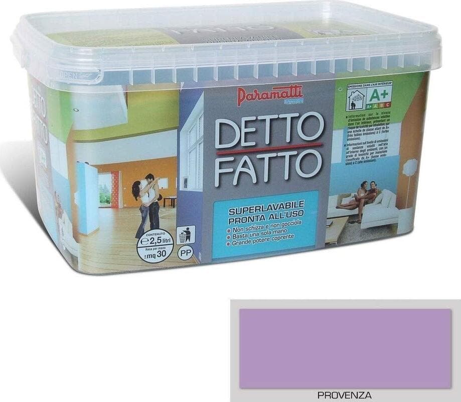 PARAMATTI-Pittura-Acrilica-Per-Interni-Superlavabile,-A-Strato-Unico,-Confezione-2,5-Lt-Con-Resa-Di-30-Mq-Ca.-Provenza