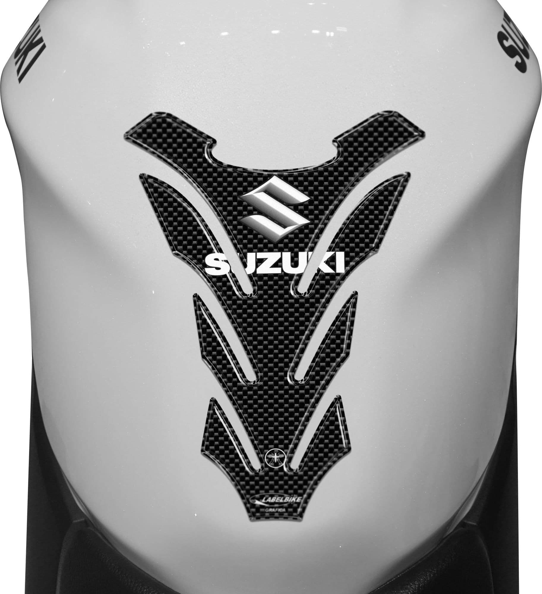 PARASERBATOIO-ADESIVI-In-RESINA-3D-CARBONIO-PROTEZIONE-SERBATOIO-per-MOTO-SUZUKI