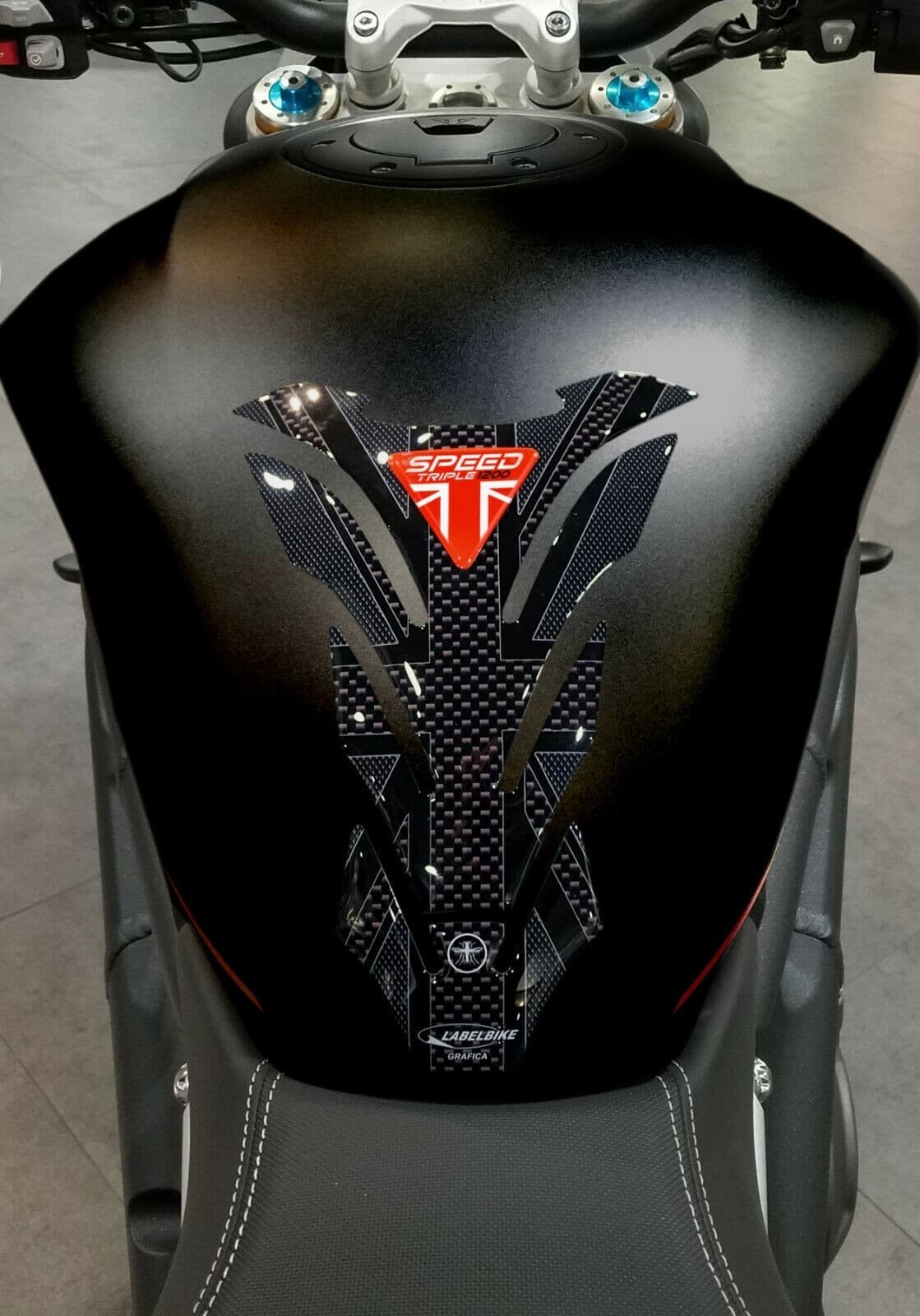 Paraserbatoio-gel-3D-per-moto-compatibile-Triumph-Speed-Triple-1200-union-jack