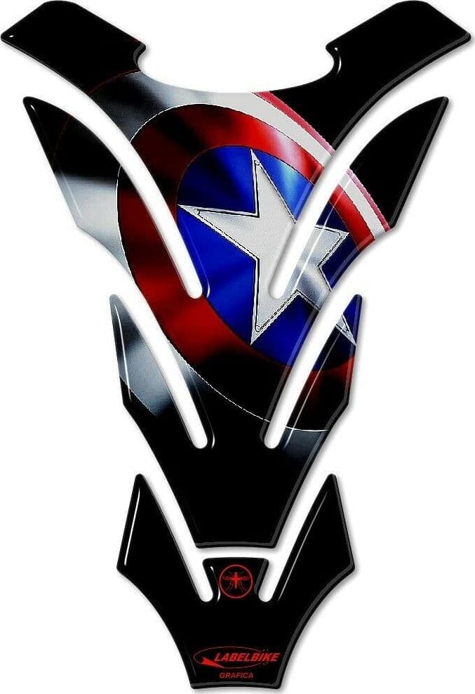 PARASERBATOIO MOTO in resina gel 3D CAPTAN AMERICA THE AVENGERS CAPITAN AMERICA