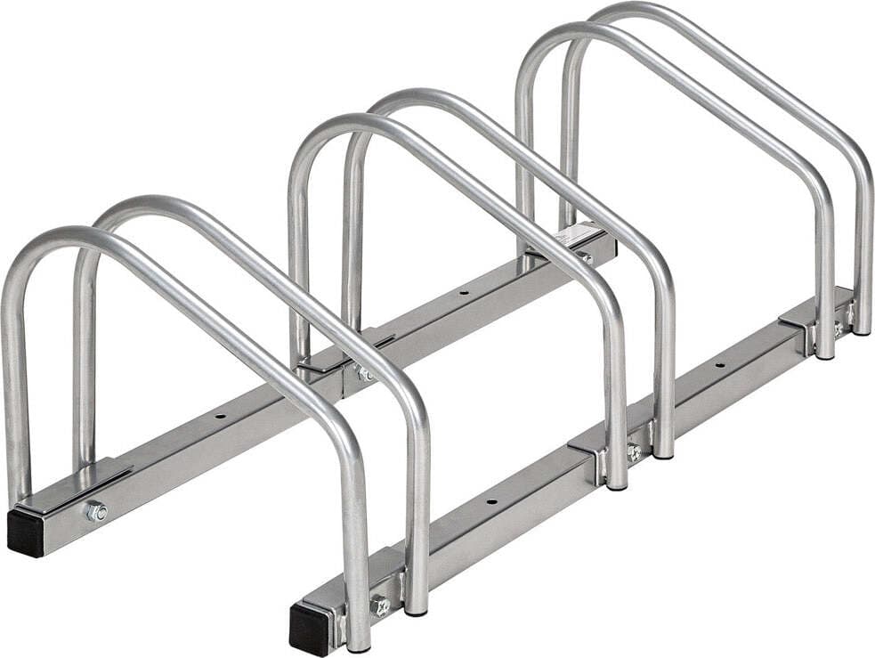 Parcheggio-Porta-Bici-3-Posti-Stand-Cavalletto-Rastrelliera-Bicicletta-Acciaio