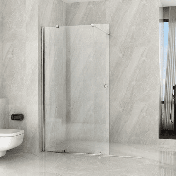 Parete Doccia Walk-In Scorrevole Trasparente 8mm H195cm