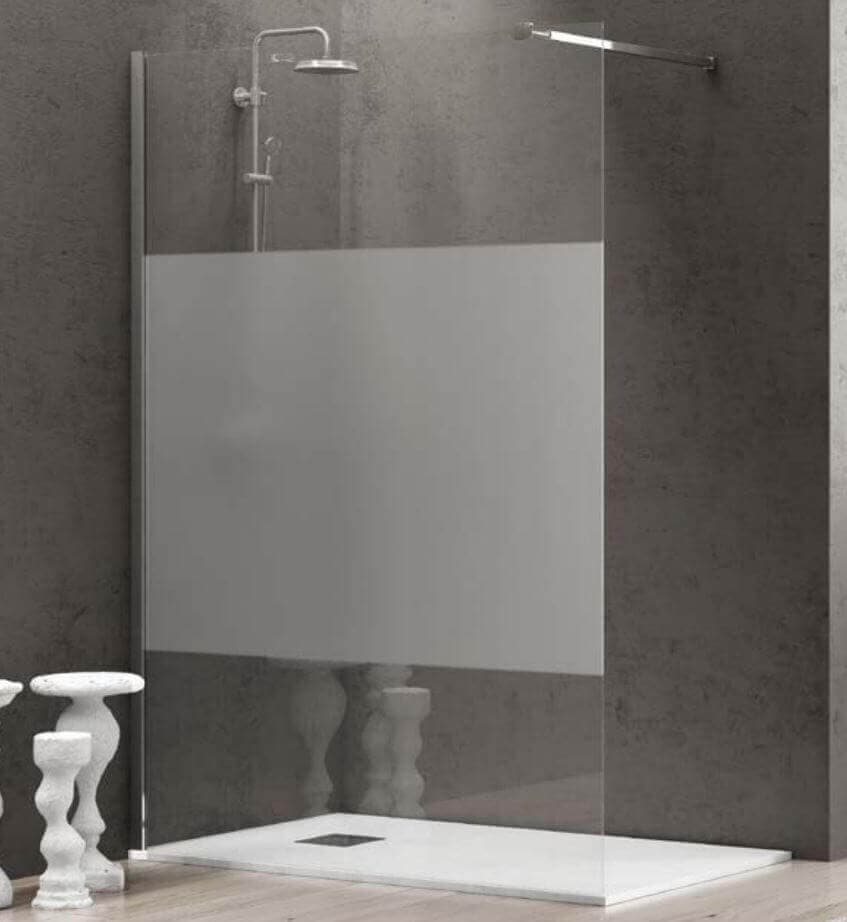 Parete Walk in Serigrafata H185cm Cristallo 6mm Free 1 in Box doccia Shopbagno.it - Roma, commercioVirtuoso.it
