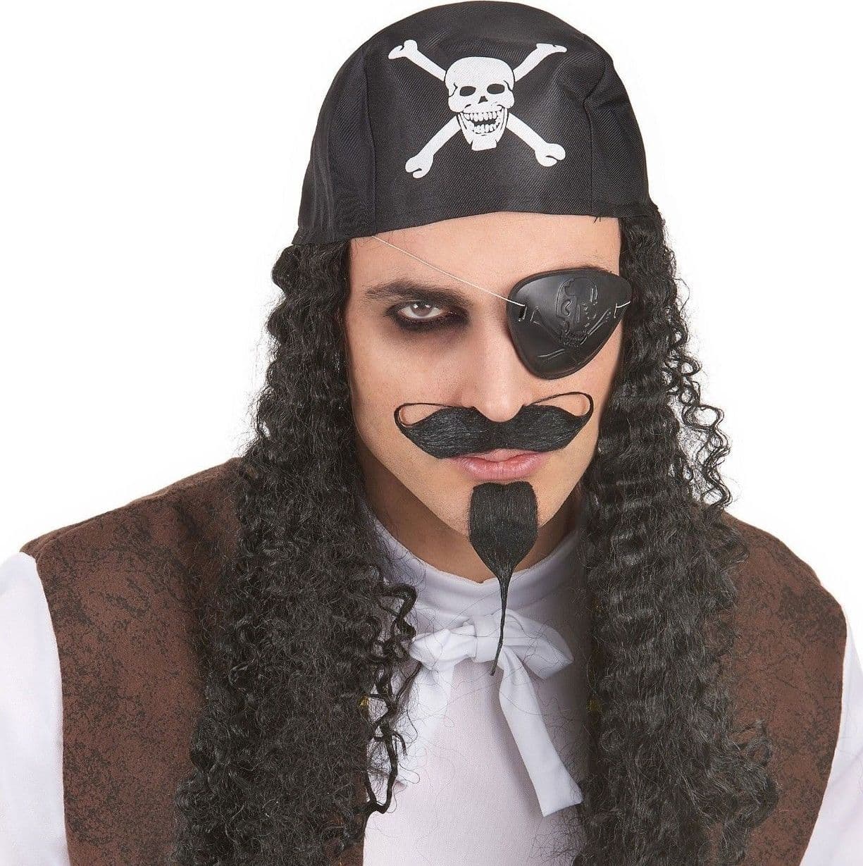 PARRUCCA BANDANA PIRATA CAPELLI ACCESSORI CARNEVALE FESTA TRAVESTIMENTO