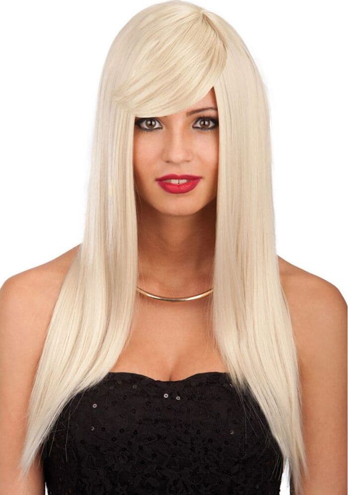 Parrucca Bionda Liscia Lunga con Frangia da Travestimento Cosplay Halloween Carnevale Giochi e giocattoli/Giochi d'imitazione e accessori di travestimento/Accessori per travestimento/Parrucche e parrucchini Kondorama - Martinsicuro, Commerciovirtuoso.it