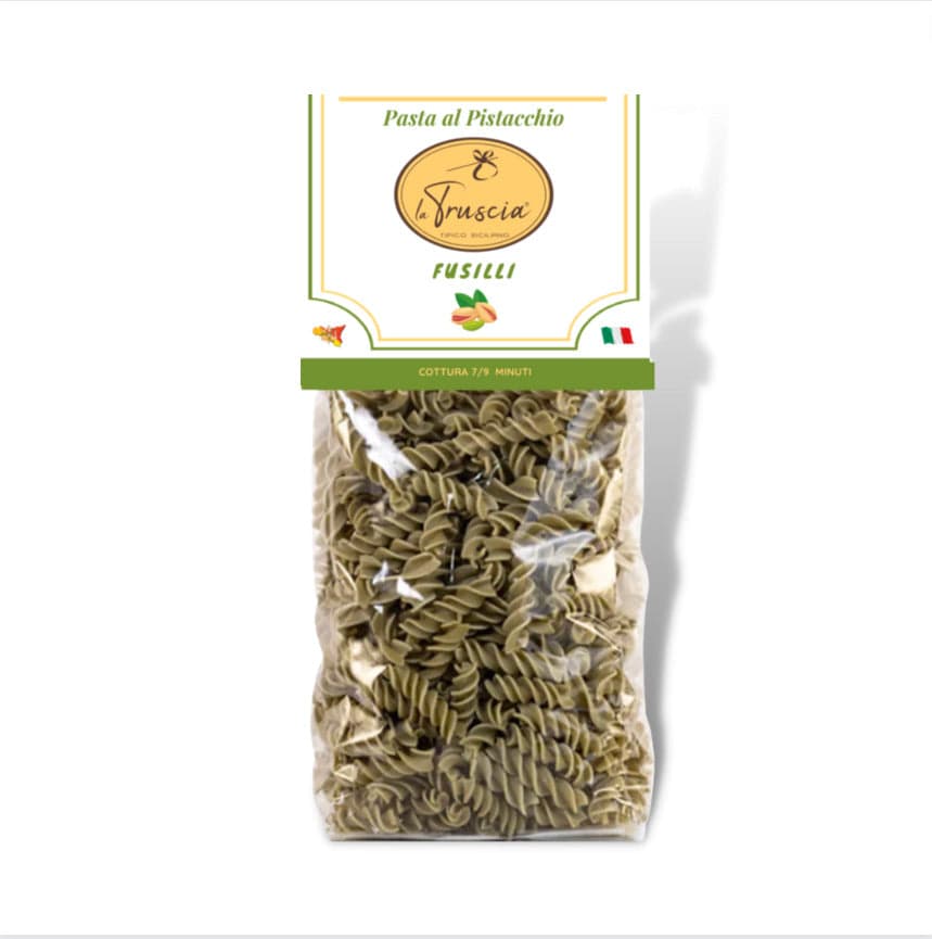 Pasta di Semola di Grano Duro al Pistacchio - Fusilli in Pasta corta La Truscia Tipico Siciliano - Messina, commercioVirtuoso.it