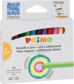 Pastelli a cera - D 9 mm x 85 mm - Primo - conf. 12 pezzi Giochi e giocattoli/Attività creative/Accessori per disegnare e colorare/Pastelli Eurocartuccia - Pavullo, Commerciovirtuoso.it