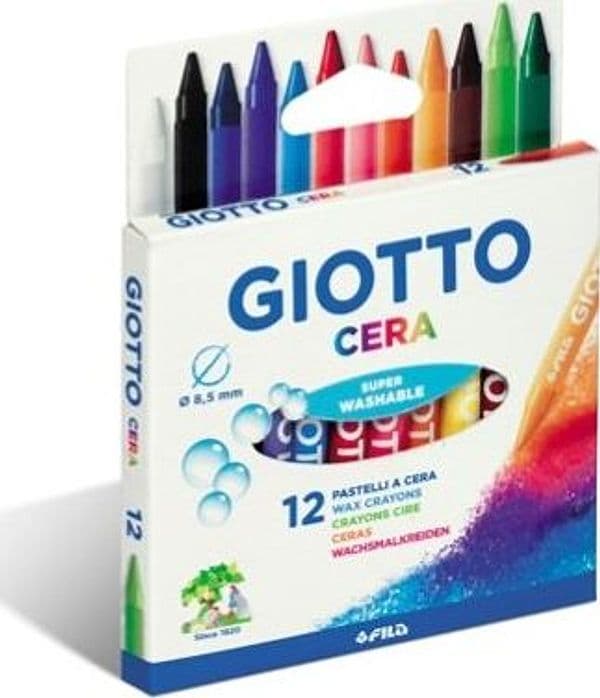 Pastelli a cera - lunghezza 90 mm - diametro 8 50 mm - colori assortiti - Giotto - conf. 12 pezzi Giochi e giocattoli/Attività creative/Accessori per disegnare e colorare/Pastelli Eurocartuccia - Pavullo, Commerciovirtuoso.it