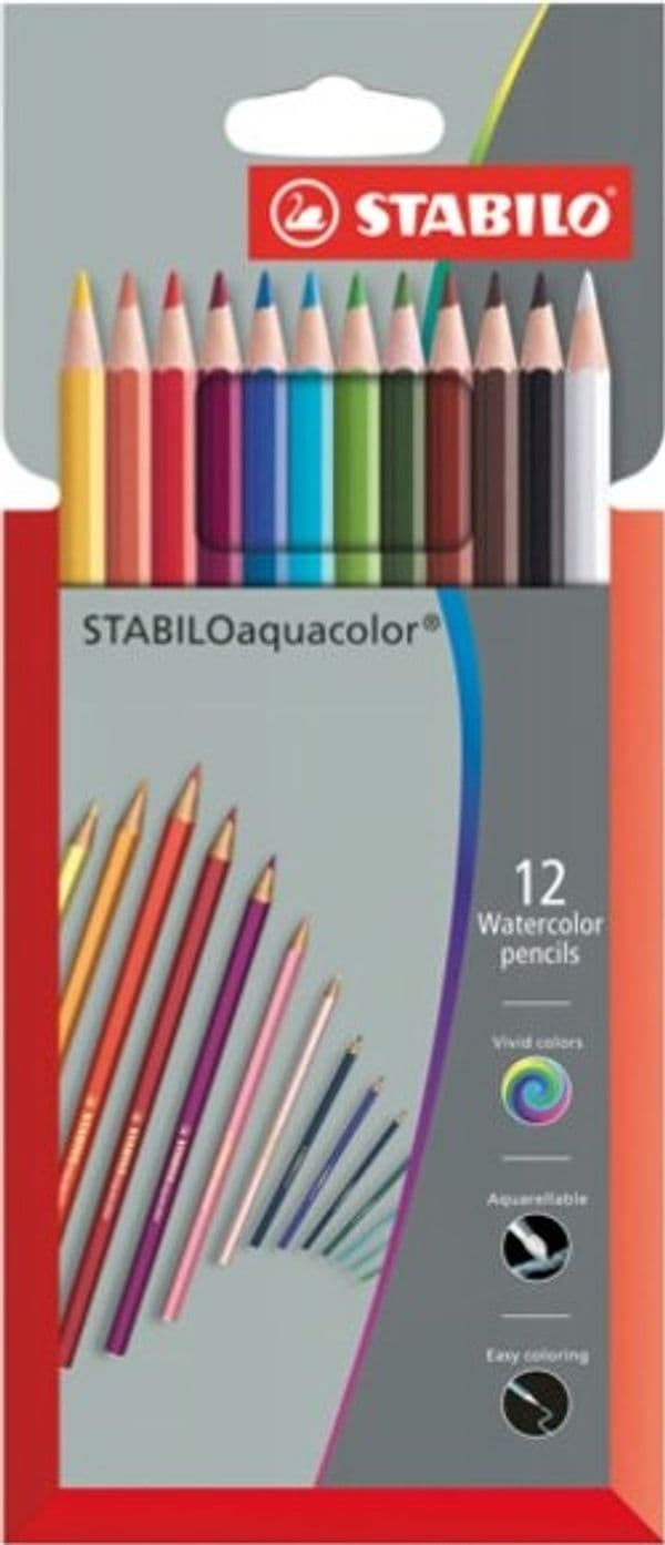 Pastelli Aquacolor 1612-3 - tratto 2 8 mm - Stabilo - astuccio 12 pezzi Giochi e giocattoli/Attività creative/Accessori per disegnare e colorare/Pennelli Eurocartuccia - Pavullo, Commerciovirtuoso.it