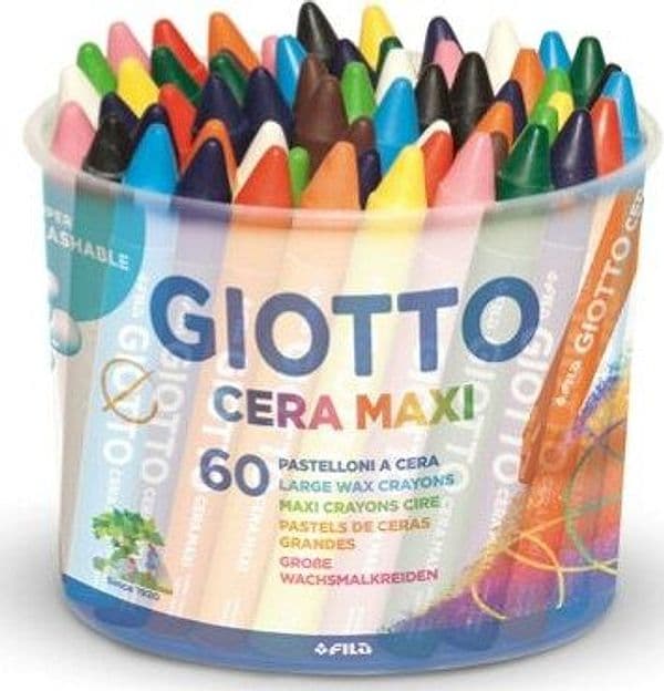 Pastelli cera maxi - lunghezza 100mm D11 50mm - Giotto - barattolo 60 pastelli Giochi e giocattoli/Attività creative/Accessori per disegnare e colorare/Pastelli Eurocartuccia - Pavullo, Commerciovirtuoso.it