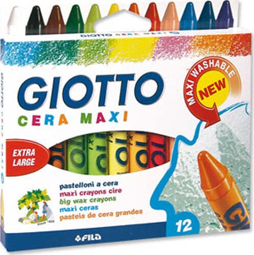 Pastelli Cera Maxi Giotto da 12 pezzi