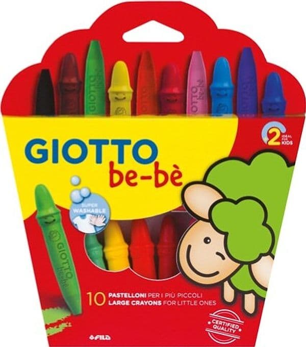 Pastelli cera super - lunghezza 7 5mm con D 11mm - colori assortiti - Giotto bebe - astuccio 10 superpastelloni Giochi e giocattoli/Attività creative/Accessori per disegnare e colorare/Pastelli Eurocartuccia - Pavullo, Commerciovirtuoso.it