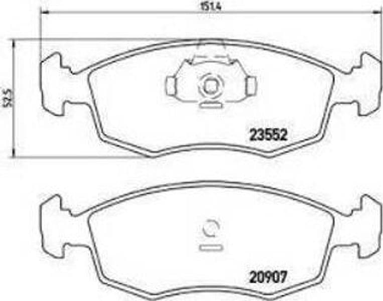 Pastiglie Freno Set D'assale Anteriore Fiat Doblo'/Punto 1999 Tirteck Tkp1112 Tirteck Frendo Mts