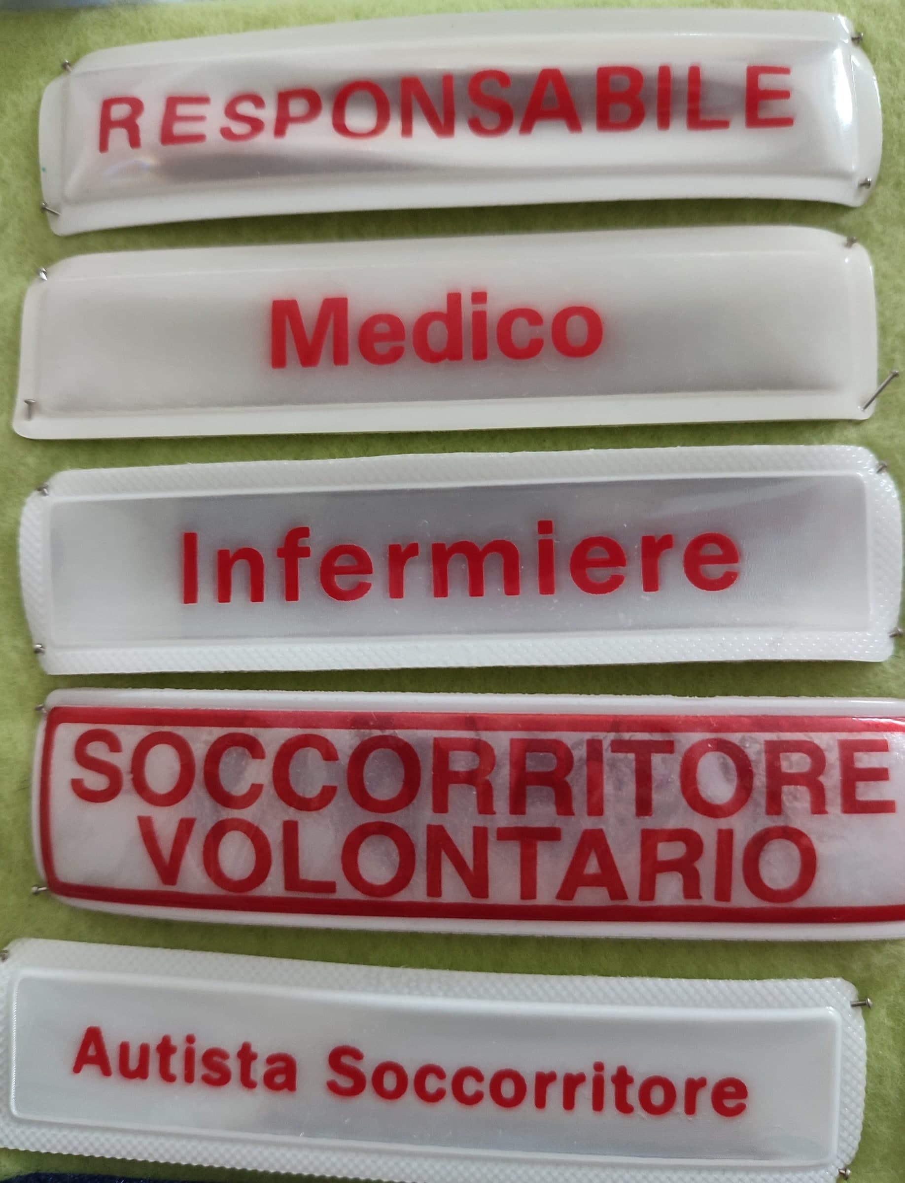 Toppa rifrangente vari incarichi