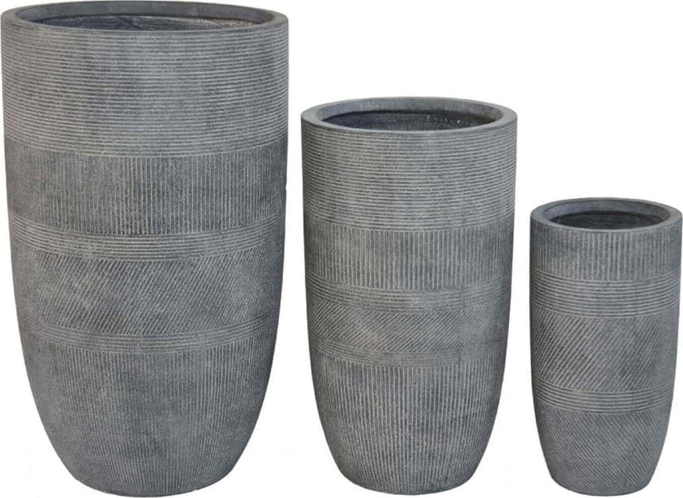 PATRICIA---set-di-3-vasi-Grigio-Milani-Home