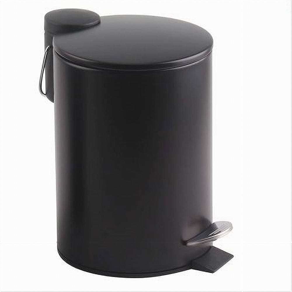 PATTUMIERA ACCIAIO A PEDALE 5 LT BIDONE CESTINO SPAZZATURA BAGNO CASA NERO 87454 in Pattumiere da bagno Trade Shop italia - Napoli, commercioVirtuoso.it