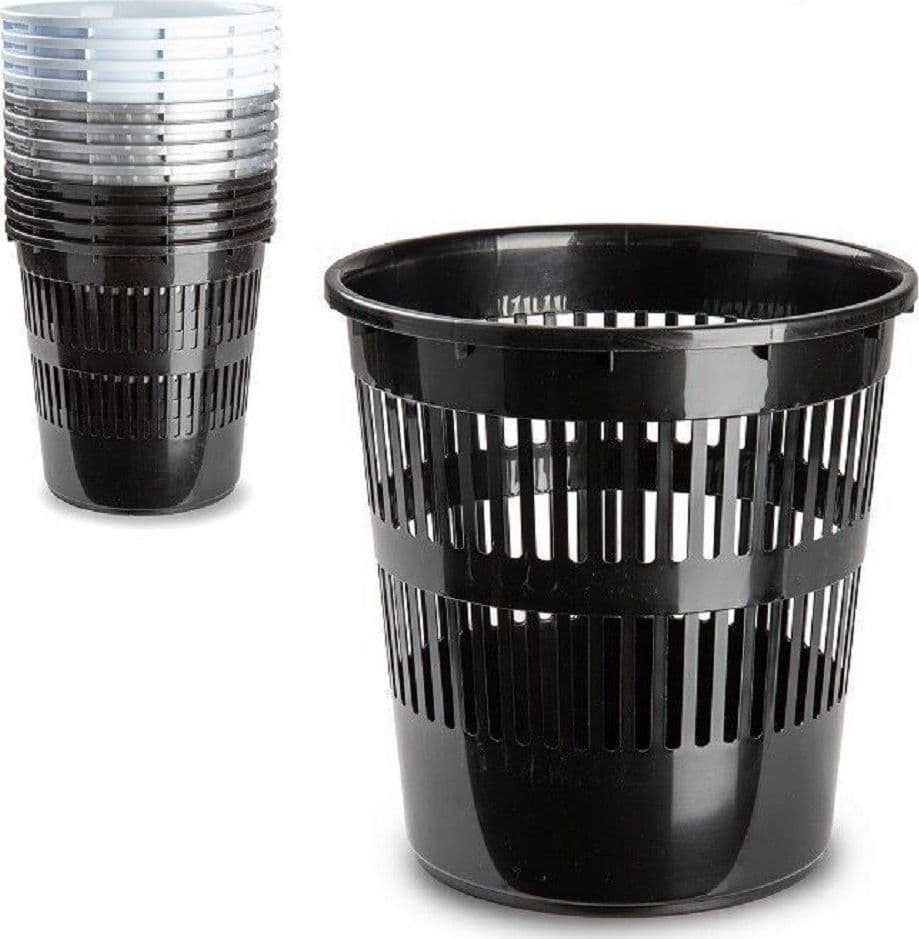 PATTUMIERA TONDA CESTINO IN PLASTICA 11.3LT 27.5X27.5X28 CM VARI COLORI 11962H1