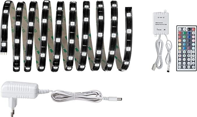 PAULMANN---STRISCIA-LED-ADESIVA-3MT---1x28,8W-LED-RGB-+-SPINA-ALIMENTAZIONE-E-TELECOMANDO-PER-CAMBIO-COLORI