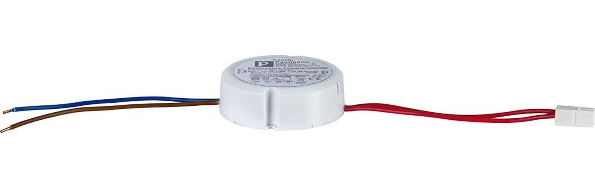 Paulmann-97729-VDE-Disc-trasformatore-elettronico-Max.-35-105W-230/12V-105VA-Bianco,-0-W,-230-V,-7,5-cm-x-2,5-cm