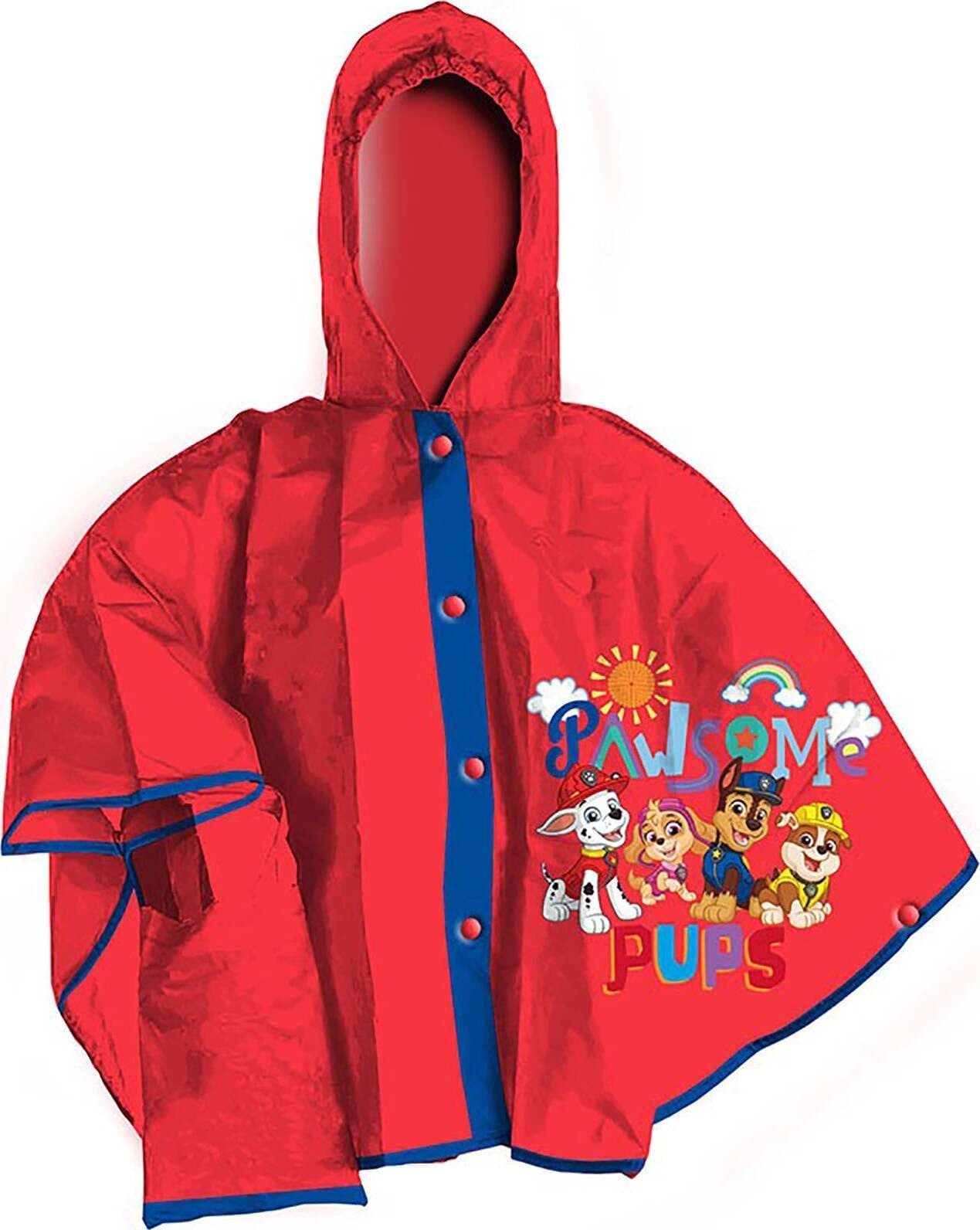 Paw-Patrol-Mantellina-Impermeabile-Rossa-Mantella-Anti-Pioggia-Bimbo-Bimba