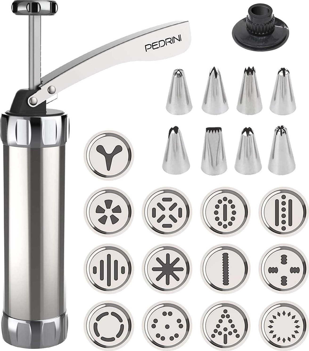 Pedrini siringa per biscotti, il biscottiere, in acciaio inox Casa e cucina/Teglie da forno e accessori per pasticceria/Accessori e utensili per pasticceria/Utensili decorativi/Bocchette decorative Scontolo.net - Potenza, Commerciovirtuoso.it