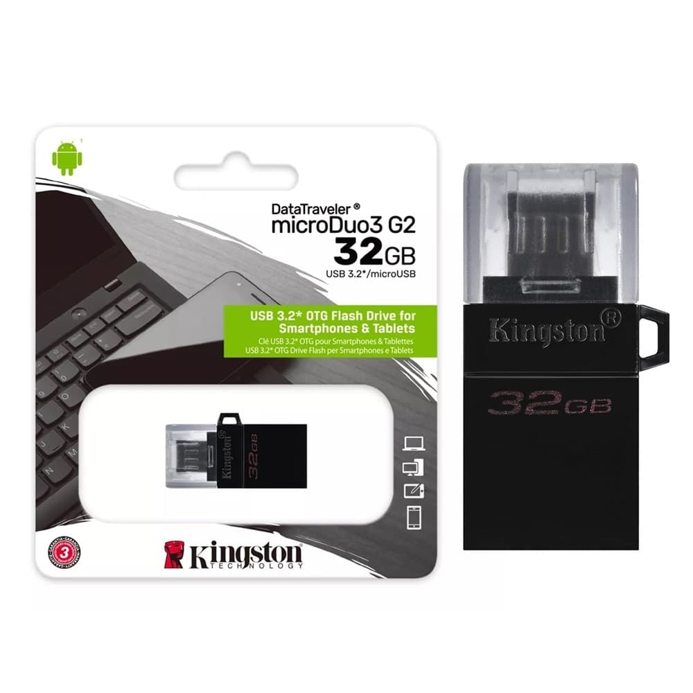 PENDRIVE KINGSTON DATATRAVELER MICRODUO3 G2 32GB DTDUO3G2/32GB MICROUSB USB-A OTG in prodotto Trade Shop italia - Napoli, commercioVirtuoso.it