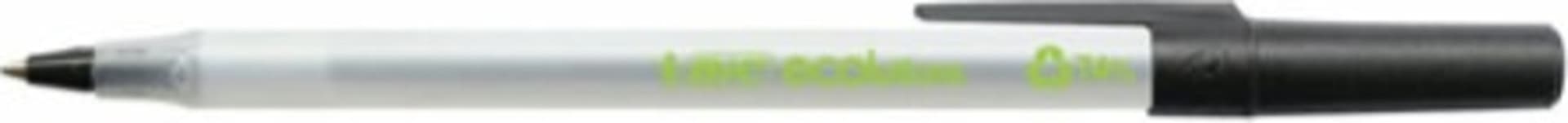 Penna a sfera a scatto con cappuccio ECOlutions - punta 1 0mm - nero - Bic - conf. 60 pezzi Cancelleria e prodotti per ufficio/Penne matite scrittura e correzione/Penne e ricariche/Penne roller a inchiostro gel Eurocartuccia - Pavullo, Commerciovirtuoso.it