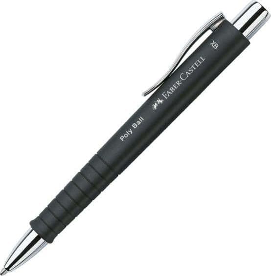 Penna a sfera a scatto Poly Ball - Punta 0 7 mm - fusto nero - Faber-Castell Cancelleria e prodotti per ufficio/Penne matite scrittura e correzione/Penne e ricariche/Penne roller a inchiostro gel Eurocartuccia - Pavullo, Commerciovirtuoso.it