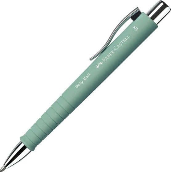 Penna a sfera a scatto Poly Ball - Punta 0 7mm - fusto verde menta - Faber-Castell Cancelleria e prodotti per ufficio/Penne matite scrittura e correzione/Penne e ricariche/Penne roller a inchiostro gel Eurocartuccia - Pavullo, Commerciovirtuoso.it