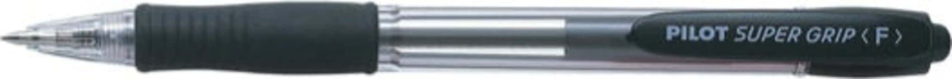 Penna a sfera a scatto Super Grip - punta fine 0 7 mm - nero - Pilot Cancelleria e prodotti per ufficio/Penne matite scrittura e correzione/Penne e ricariche/Penne roller a inchiostro gel Eurocartuccia - Pavullo, Commerciovirtuoso.it