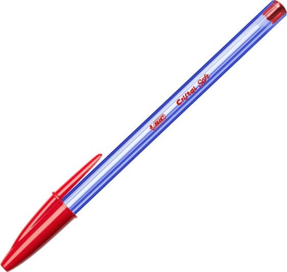 Penna a sfera con cappuccio Cristal Soft - punta 1 2mm - rosso - Bic - conf. 50 pezzi Cancelleria e prodotti per ufficio/Penne matite scrittura e correzione/Penne e ricariche/Penne roller a inchiostro gel Eurocartuccia - Pavullo, Commerciovirtuoso.it