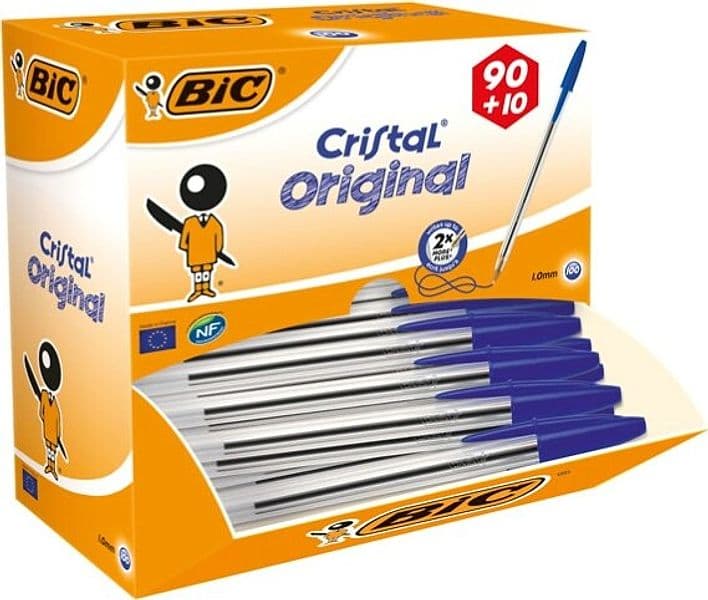 Penna a sfera Cristal - punta media 1 0mm - blu - Bic - conf. 90+10 pezzi Cancelleria e prodotti per ufficio/Penne matite scrittura e correzione/Penne e ricariche/Penne roller a inchiostro gel Eurocartuccia - Pavullo, Commerciovirtuoso.it