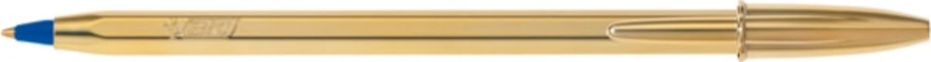 Penna a sfera Cristal Shine con cappuccio - punta media 1 0 mm - blu - fusto gold - Bic - scatola 20 pezzi Cancelleria e prodotti per ufficio/Penne matite scrittura e correzione/Penne e ricariche/Penne roller a inchiostro gel Eurocartuccia - Pavullo, Commerciovirtuoso.it
