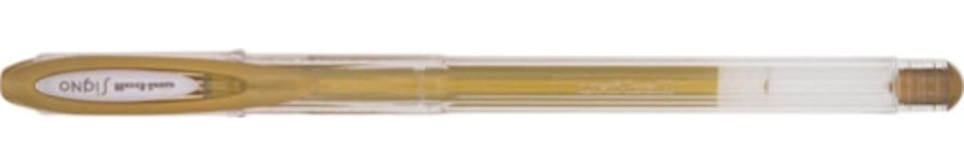 Penna a sfera gel con cappuccio Uni Ball Signo - punta 0 8mm - oro - Uni Mitsubishi Cancelleria e prodotti per ufficio/Penne matite scrittura e correzione/Penne e ricariche/Penne roller a inchiostro gel Eurocartuccia - Pavullo, Commerciovirtuoso.it