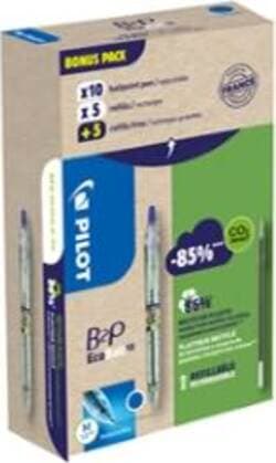Penna a sfera scatto B2P Ecoball - punta 1.0 mm - 10 refill B2P inclusi - blu - Pilot - conf. 10 pezzi Cancelleria e prodotti per ufficio/Penne matite scrittura e correzione/Penne e ricariche/Penne roller a inchiostro gel Eurocartuccia - Pavullo, Commerciovirtuoso.it