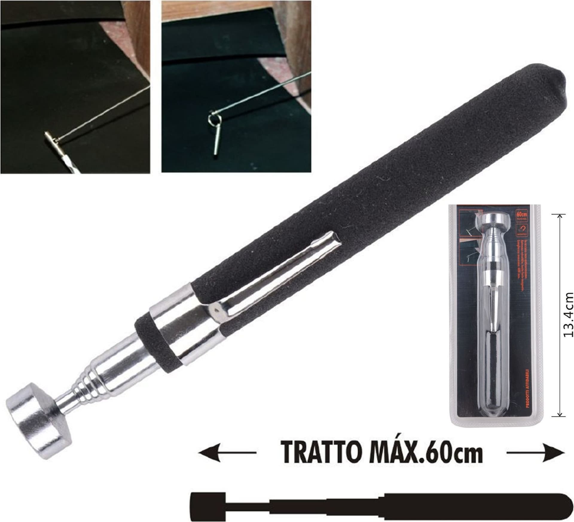 PENNA ASTA TELESCOPICA ALLUNGABILE CON CALAMITA MAGNETICA STRUMENTO PRECISIONE in Spazzatrici magnetiche Trade Shop italia - Napoli, commercioVirtuoso.it
