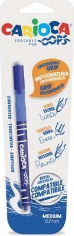 Penna-Cancellabile-e-Ricaricabile-Oops-Blu-Carioca