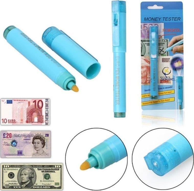 PENNA CON LUCE ULTRAVIOLETTA UV TESTER RILEVATORE DI BANCONOTE SOLDI FALSE Cancelleria e prodotti per ufficio/Archivio ufficio e accessori per scrivania/Casseforti portamonete e contabanconote/Contabanconote Trade Shop italia - Napoli, Commerciovirtuoso.it