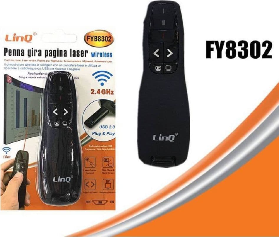 Penna Gira Pagine Laser Wireless Puntatore Telecomando Per Presentazioni Fy8302 Elettronica/Informatica/Accessori/Tastiere Mouse e periferiche di input/Tastiere Trade Shop italia - Napoli, Commerciovirtuoso.it