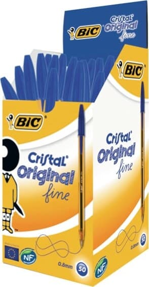 Penna sfera Cristal - punta fine 0 8 mm - blu - Bic - conf. 50 pezzi Cancelleria e prodotti per ufficio/Penne matite scrittura e correzione/Penne e ricariche/Penne roller a inchiostro gel Eurocartuccia - Pavullo, Commerciovirtuoso.it