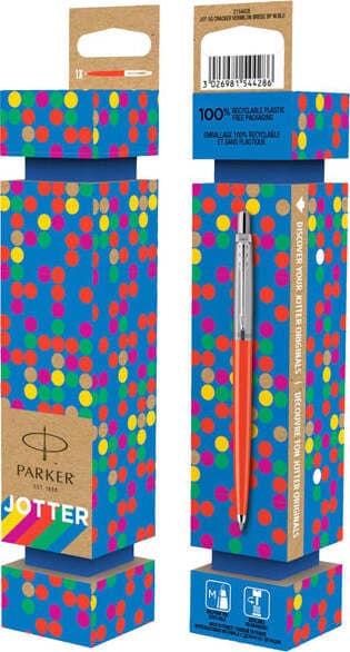 Penna sfera Jotter Cracker - fusto rosso vermillon - inchiostro blu - Parker Cancelleria e prodotti per ufficio/Penne matite scrittura e correzione/Penne e ricariche/Penne a sfera Eurocartuccia - Pavullo, Commerciovirtuoso.it