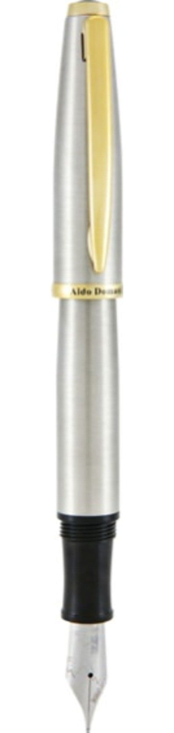 Penna stilografica Aldo Domani - punta M - fusto silver - Monteverde Cancelleria e prodotti per ufficio/Penne matite scrittura e correzione/Penne e ricariche/Penne stilografiche Eurocartuccia - Pavullo, Commerciovirtuoso.it