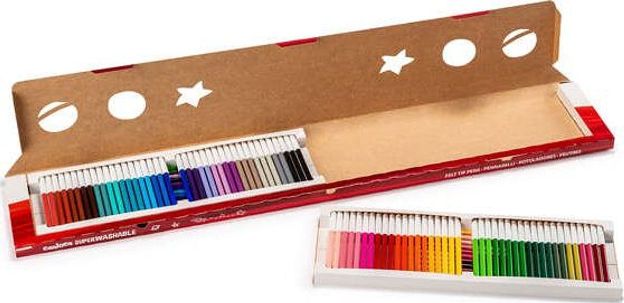 Pennarelli Joy - lavabili - colori assortiti - Carioca - conf. 100 pezzi Giochi e giocattoli/Attività creative/Accessori per disegnare e colorare/Pennelli Eurocartuccia - Pavullo, Commerciovirtuoso.it