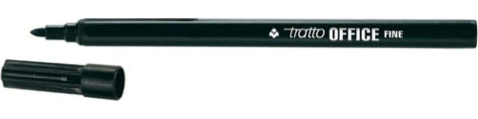 Pennarelli Office - punta feltro - punta fine - tratto 0 7 mm - nero - Tratto - conf. 12 pezzi Cancelleria e prodotti per ufficio/Penne matite scrittura e correzione/Penne e ricariche/Penne a punta porosa Eurocartuccia - Pavullo, Commerciovirtuoso.it