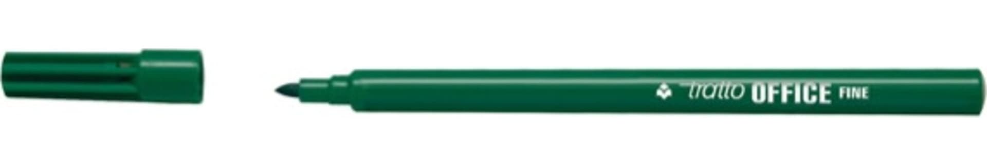 Pennarelli Office - punta fine - verde - Tratto - conf. 12 pezzi Cancelleria e prodotti per ufficio/Penne matite scrittura e correzione/Penne e ricariche/Penne a punta porosa Eurocartuccia - Pavullo, Commerciovirtuoso.it
