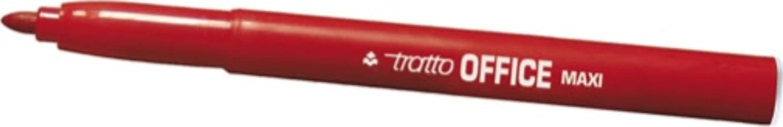 Pennarelli Office punta feltro - punta maxi - tratto 0 80-2 00mm - rosso - Tratto - conf. 12 pezzi Cancelleria e prodotti per ufficio/Penne matite scrittura e correzione/Penne e ricariche/Penne a punta porosa Eurocartuccia - Pavullo, Commerciovirtuoso.it
