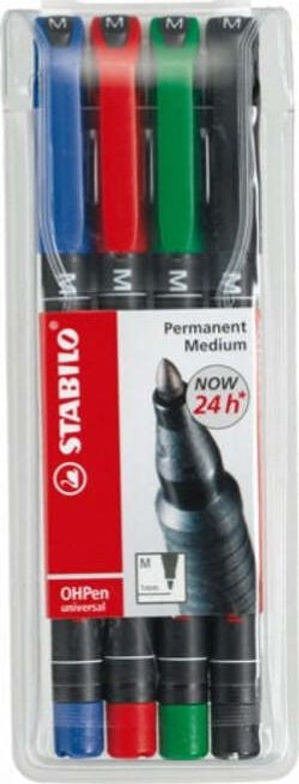 Pennarelli OHPen 843 universal permanente - punta media 1 0mm - astuccio 4 colori - Stabilo Cancelleria e prodotti per ufficio/Penne matite scrittura e correzione/Marcatori ed evidenziatori/Pennarelli indelebili e marcatori Eurocartuccia - Pavullo, Commerciovirtuoso.it