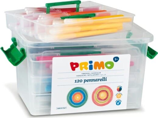 Pennarelli punta fine - colori assortiti - Primo - box 120 pezzi Giochi e giocattoli/Attività creative/Accessori per disegnare e colorare/Pennelli Eurocartuccia - Pavullo, Commerciovirtuoso.it